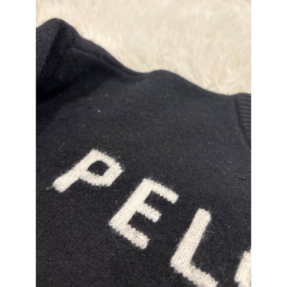 Peloton Black Wool Blend Winter Crewneck Sweater S Crop - Picture 7 of 9